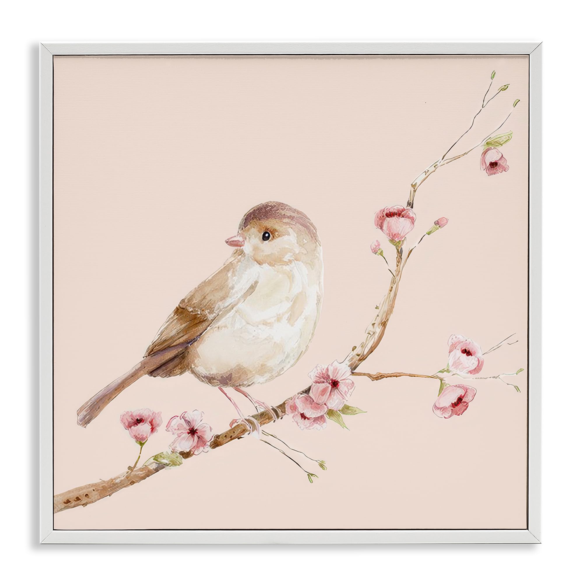 Oiseau marron Stupell Industries giclée encadrée d'art haut de gamme