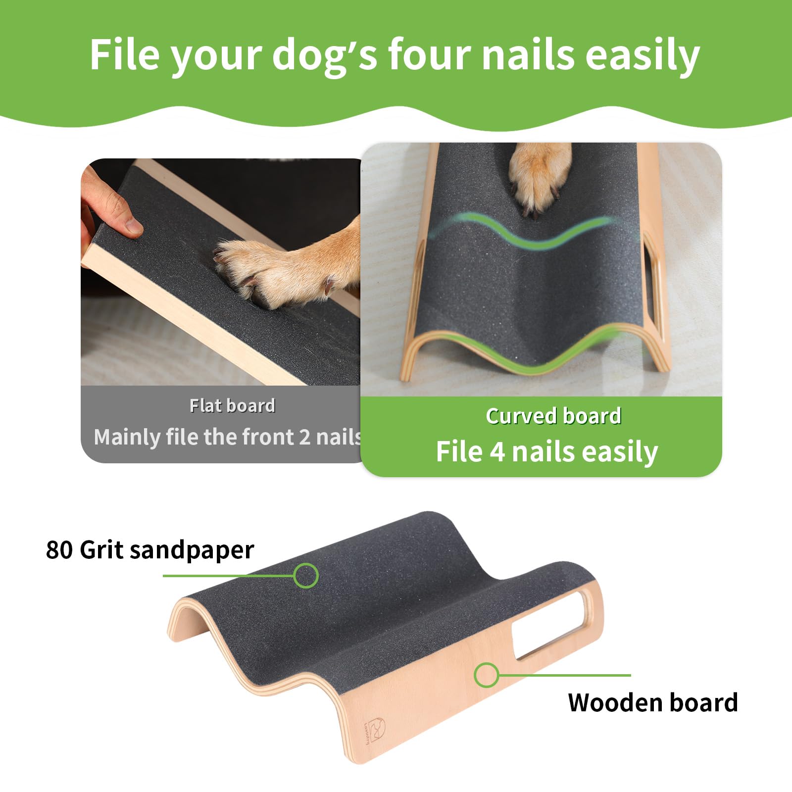 M-förmiges Hunde-Kratzpad für Nägel, Hunde-Nagelfeilen-Spielzeug für die Hundenagelpflege, verkürzte Hunde-Seitennägel einfach und stressfrei (M)
