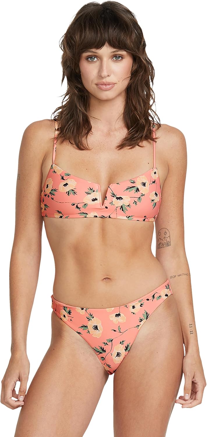 Volcom Women's Full Bikini Bottom – Low-Rise Swim Bottom with Full Coverage, Made from Recycled Fabric