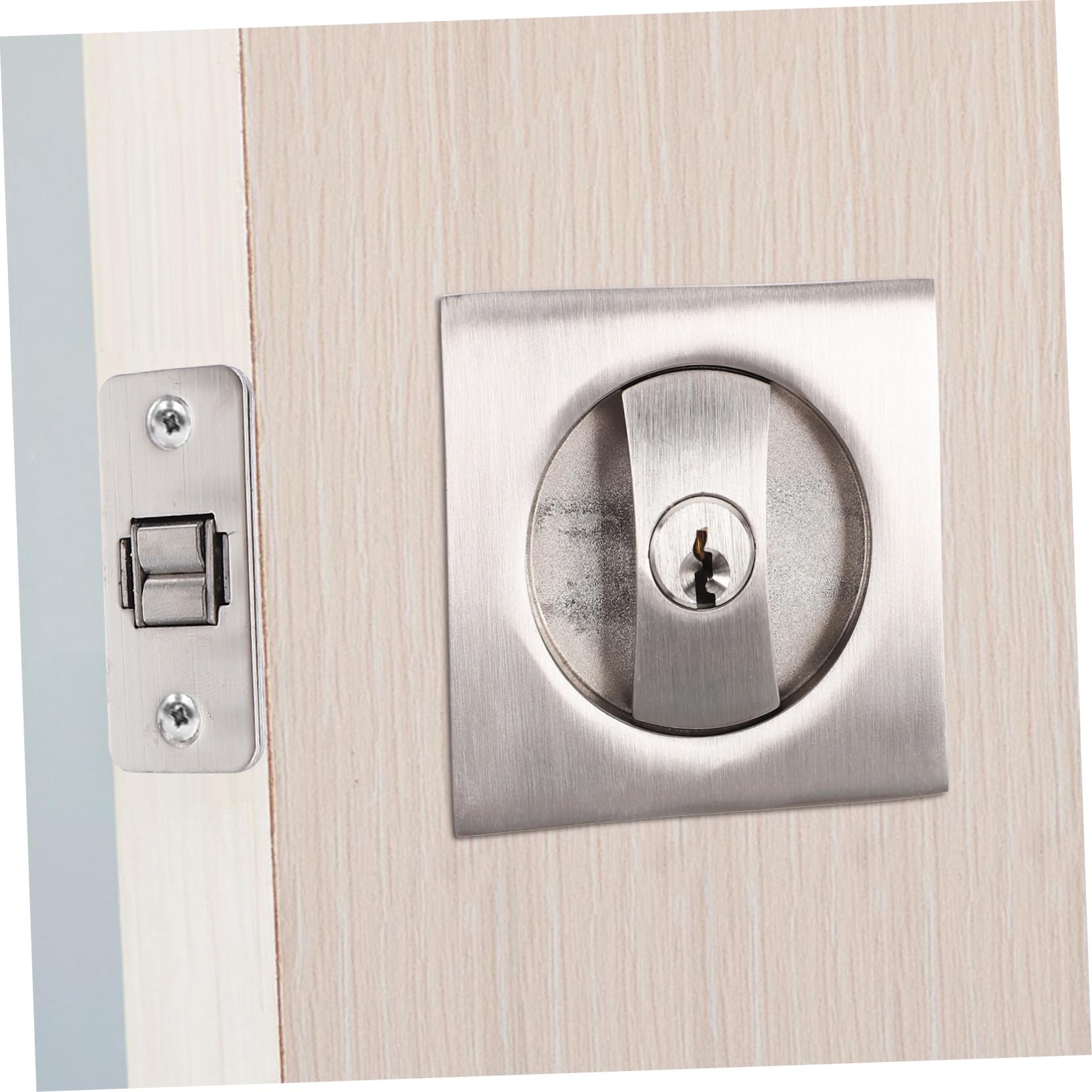 Serrure de Porte Coulissante à Clé, Quincaillerie Invisible Moderne