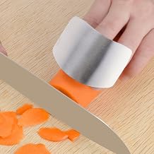 2X Finger Guard For Cutting, Unbreakable Stainless Steel Safe Slice Knife Guard Slicing Cutting Protector | Finger Hand Protector Guard