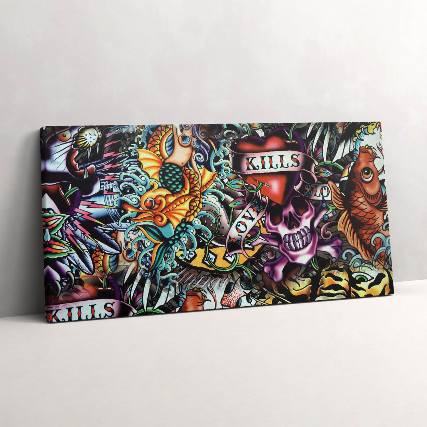 Tableau photo sur toile 120x60cm de graffitis Wallfluent - 6