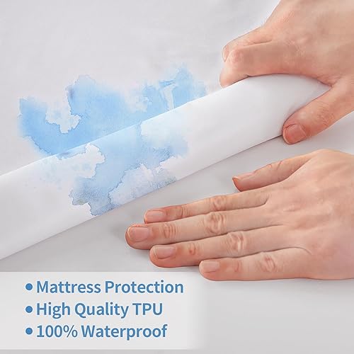 Miniatura 5 de Protector de colchón con cremallera de alta calidad, 100% impermeable, funda de colchón de seis caras adecuada para cuatro estaciones, tamaño