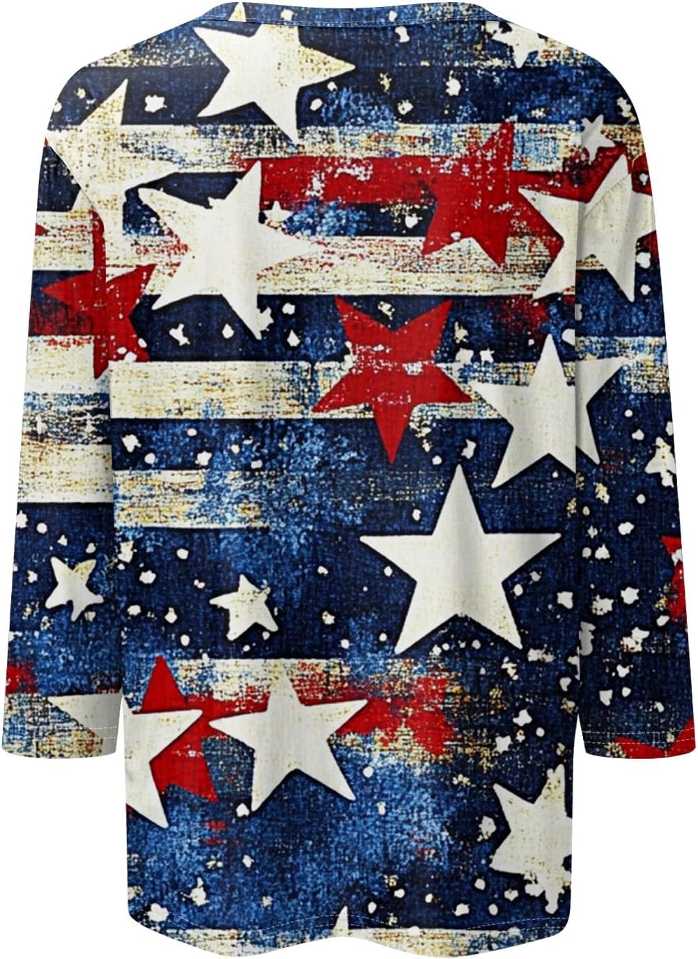 Women's 250Th Anniversary USA Shirt, 3/4 Sleeve Crewneck American Flag Shirts, 4Th of July Tee Tops, S-3XL
