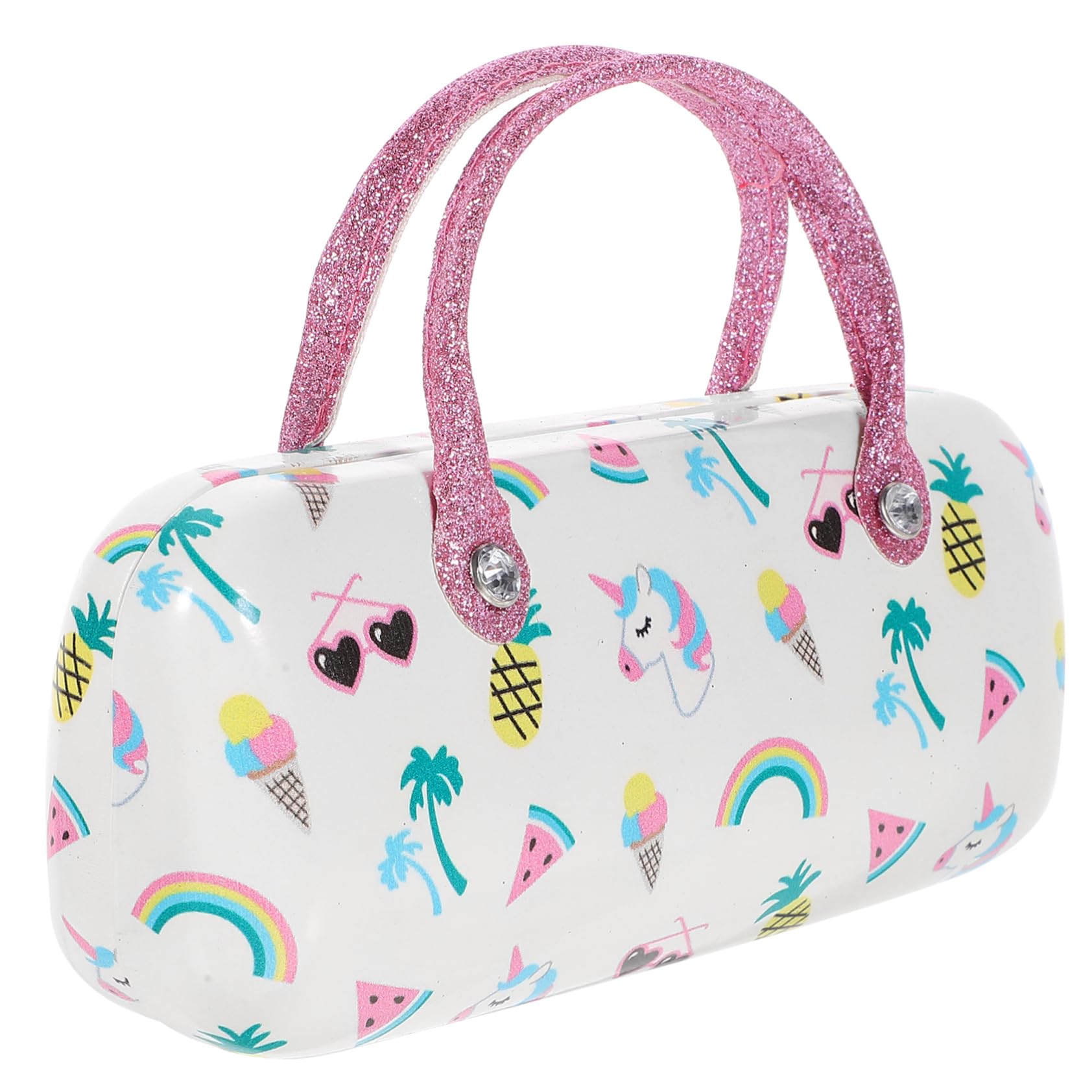 CALLARON Custodia Per Occhiali In Metallo Rosa In Pelle Pu Porta Occhiali Da Viaggio Impilabile Vassoio Espositivo Per Occhiali Cinturino Per Occhiali