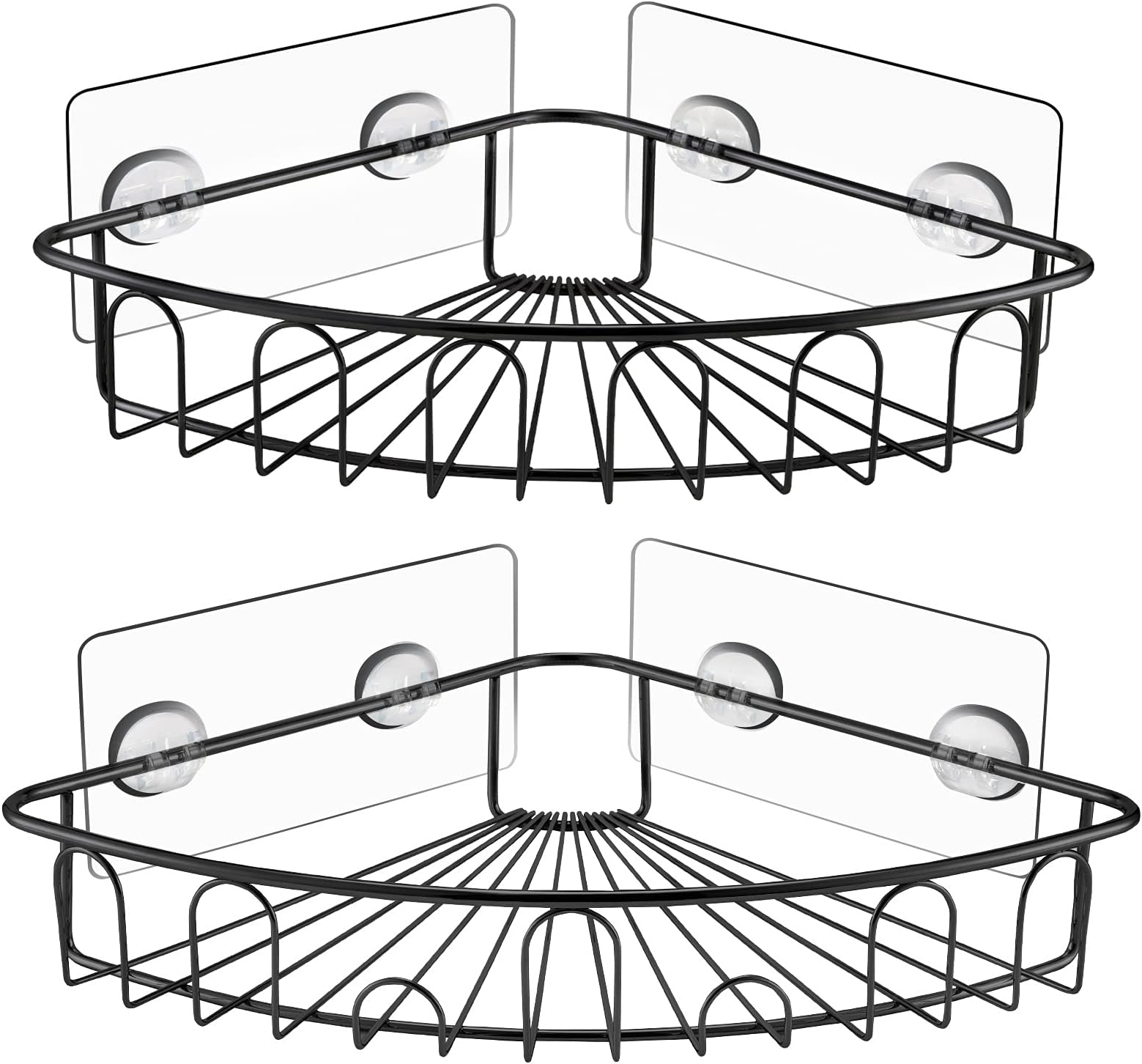 Shower Caddy Corner-Shower Organizer,Shower Shelf Shower Storage Bathroom Accessories Fixed by Adhesive Wall Mounted, No Drilling, Storage Organizer for Toilet, Dorm and Kitchen SUS304 Stainless Steel