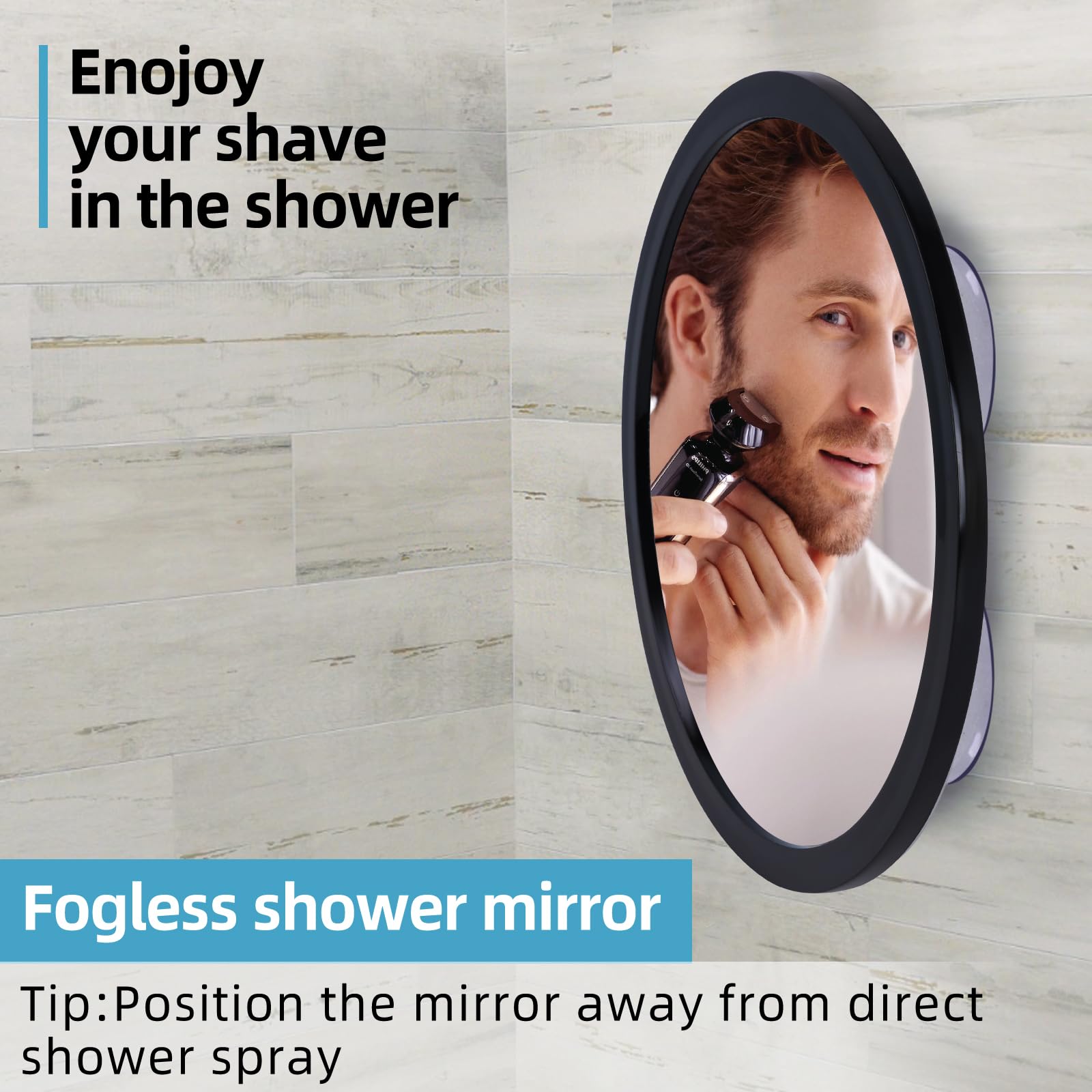 Fogless Shower Mirror - Shave & Makeup -2