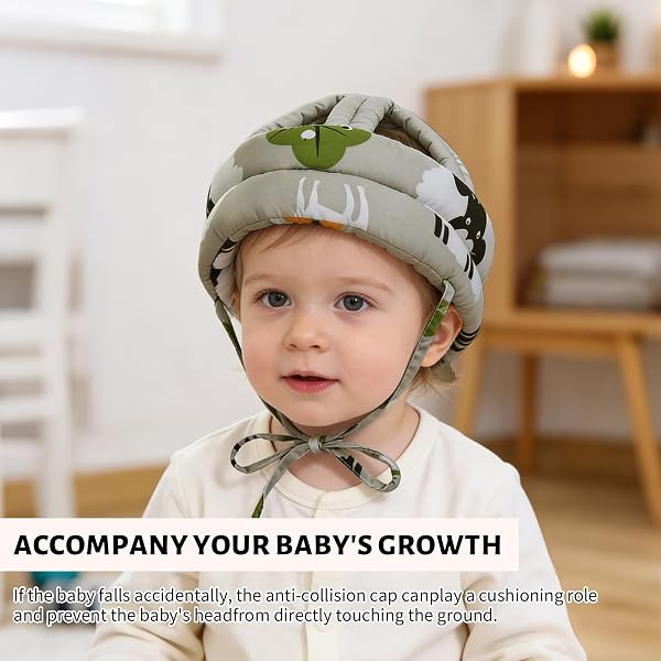 JYXNU 1 pcs Caschetto Neonato Anticaduta, Regolabile Sicurezza Casco, Casco Neonato Primi Passi, Proteggi Testa Bambini Primi Passi, Protezione Testa Bambino Primi Passi Per Neonati, Per Gattonare - 2