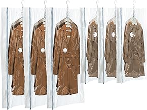 TAILI Vacuum Hanging Bags Vacuum Bags Clothes Bags with Hook for Clothes, Storage Jackets - Space Saving Vacuum Bags for Home and Travel 6 Combo