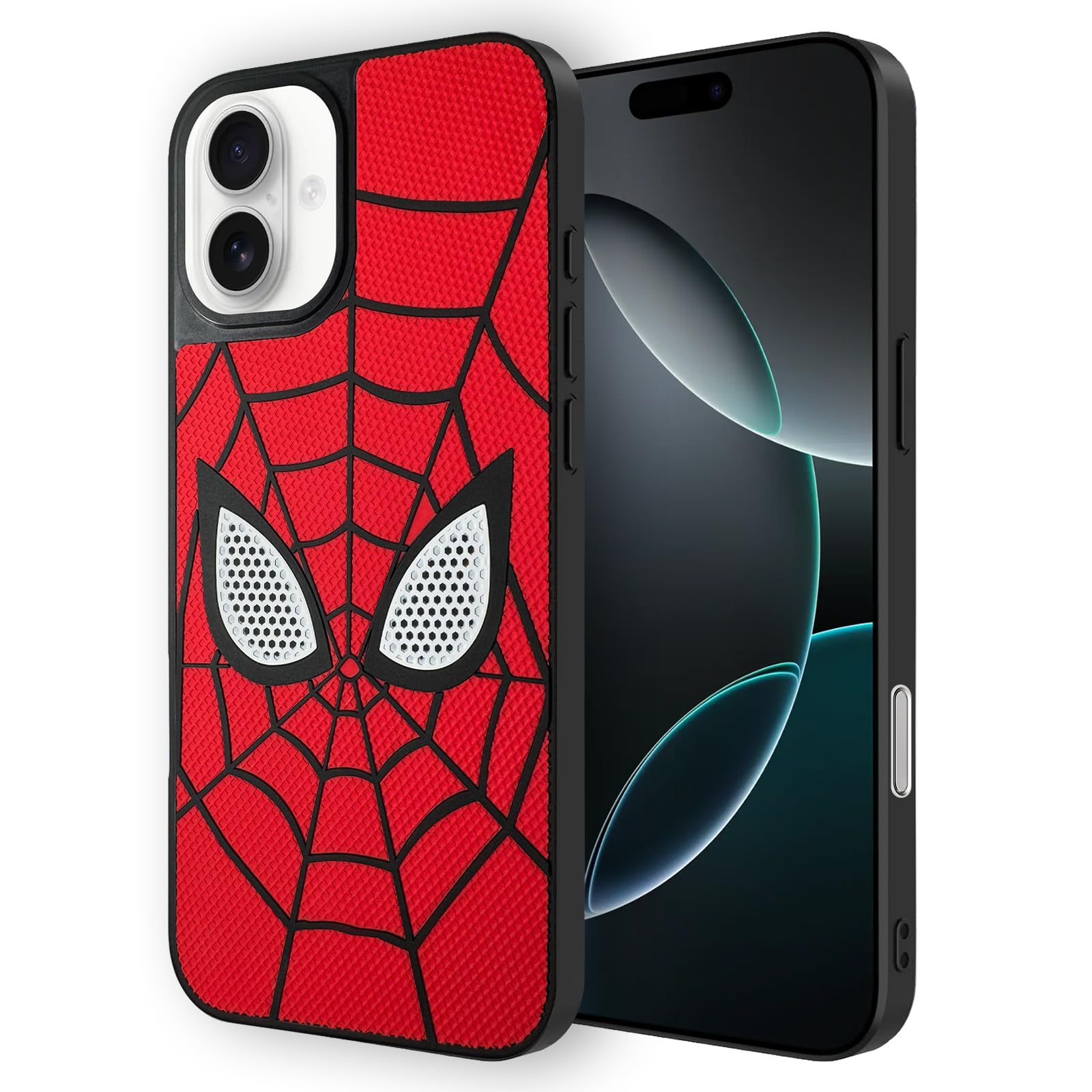 for iPhone 16 Full Protective Case,Spider Web iPhone Case for 16, 6.1inch