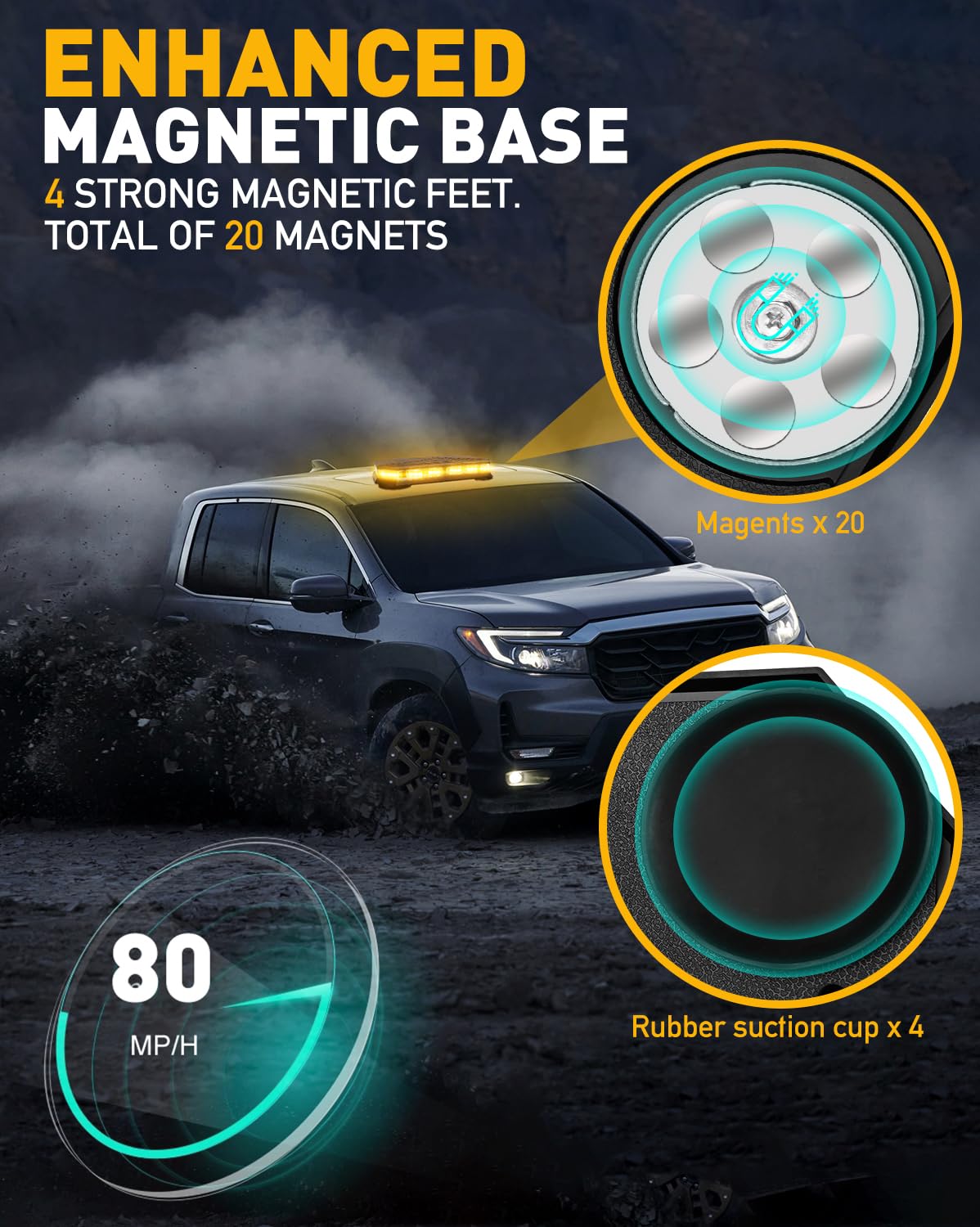 HLauto Luces estroboscópicas de emergencia para techo 406D