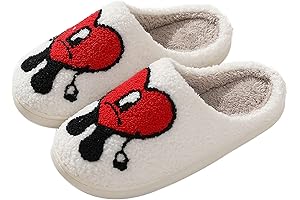 Bad Bunny Cute Slippers Cuddly Soft Plush Fuzzy Comfy Warm House Slippers for Women