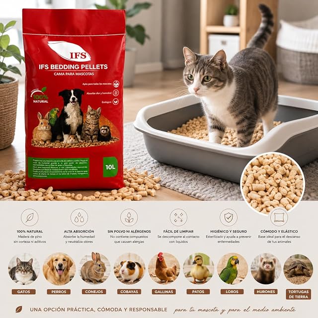 Foto 3 de 3 de IFS Cama en Pellets para Pequeñas Mascotas 5 kg