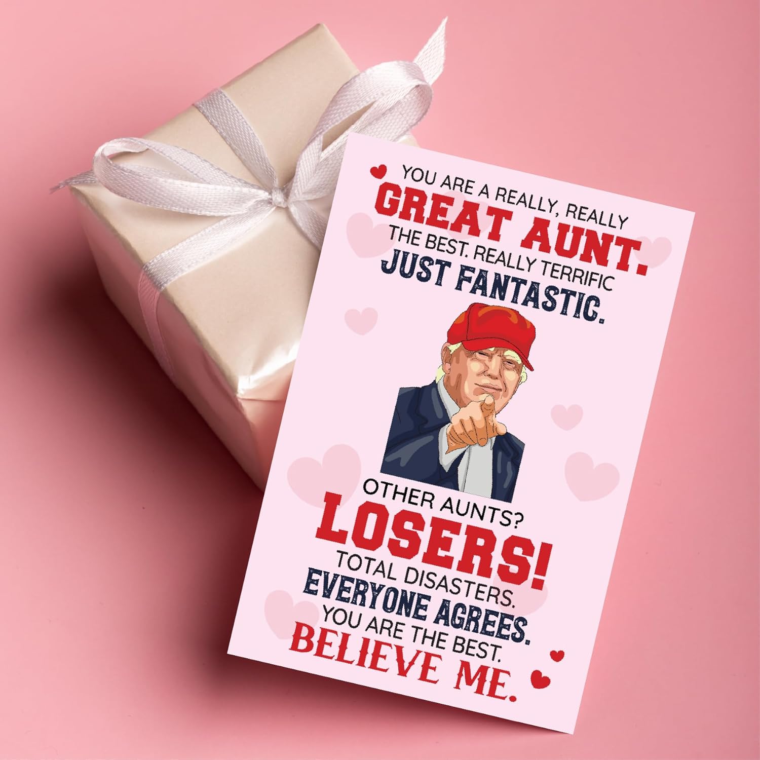 Funny Card Gifts for Aunt on Christmas, Birthday, Mothers Day, Humor Aunt Greeting Cards, Heartfelt Message for Women from Niece Nephew, Decorations for Woman, Premium Quality - Image 7