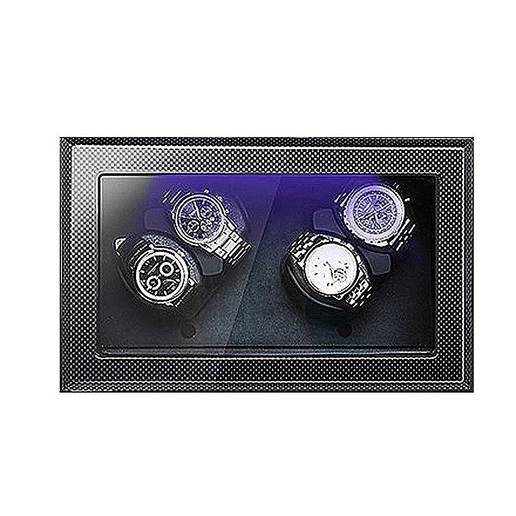 Double Remontoir de Montre Automatique Double Montres boîtier de Rangement de Rotation boîte d'affichage pour Montres mécaniques automatiques