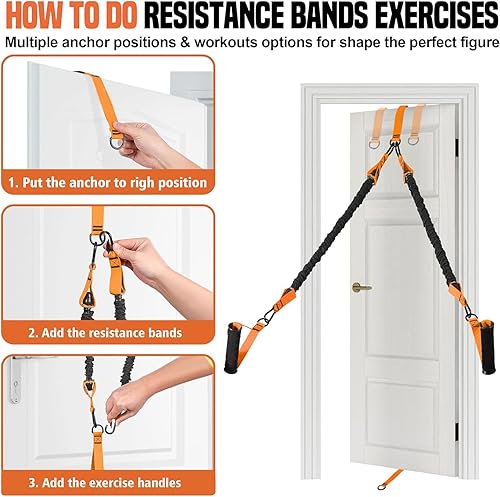 Miniatura 2 de Bandas de asistencia para dominadas, banda de resistencia ajustable y resistente para barra de dominadas, peso y tamaño ajustable con cómodos pies