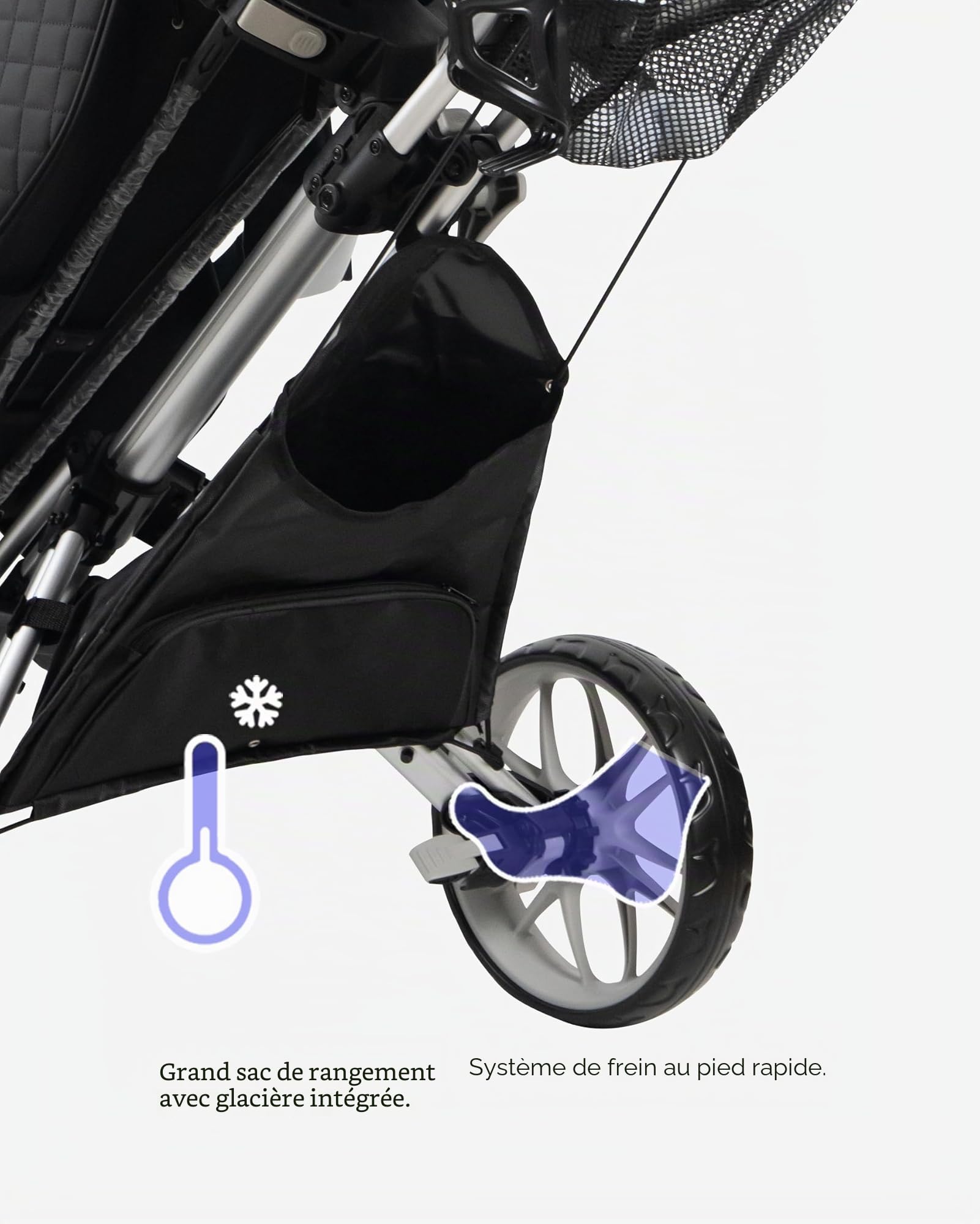 CaddyTek Caddylite EZ V8 Chariot de Golf à 3 Roues Pliable