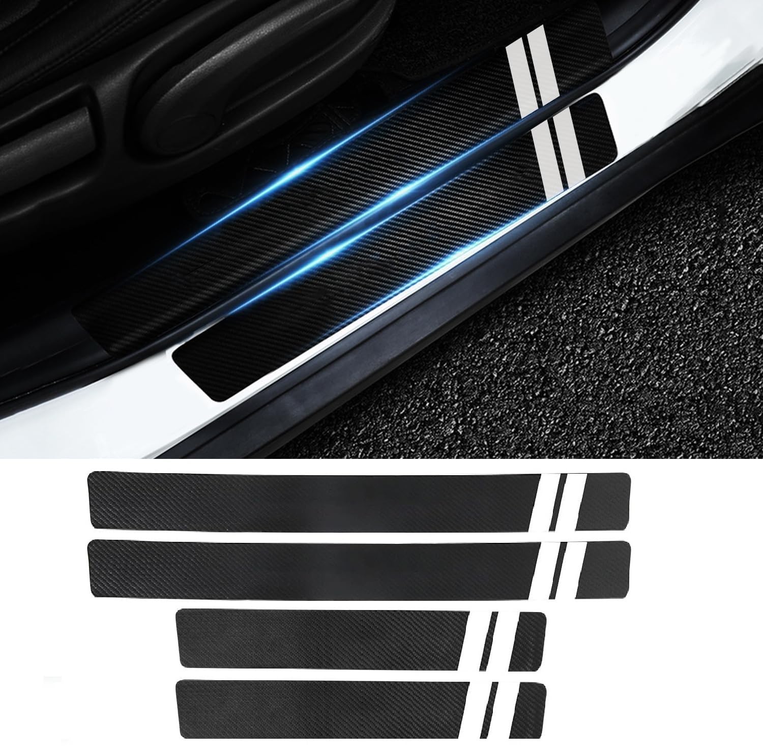 AZHAOJLI Automobile Accessories Threshold Protection Sticker for BUICK Verano Sedan 2018-2022