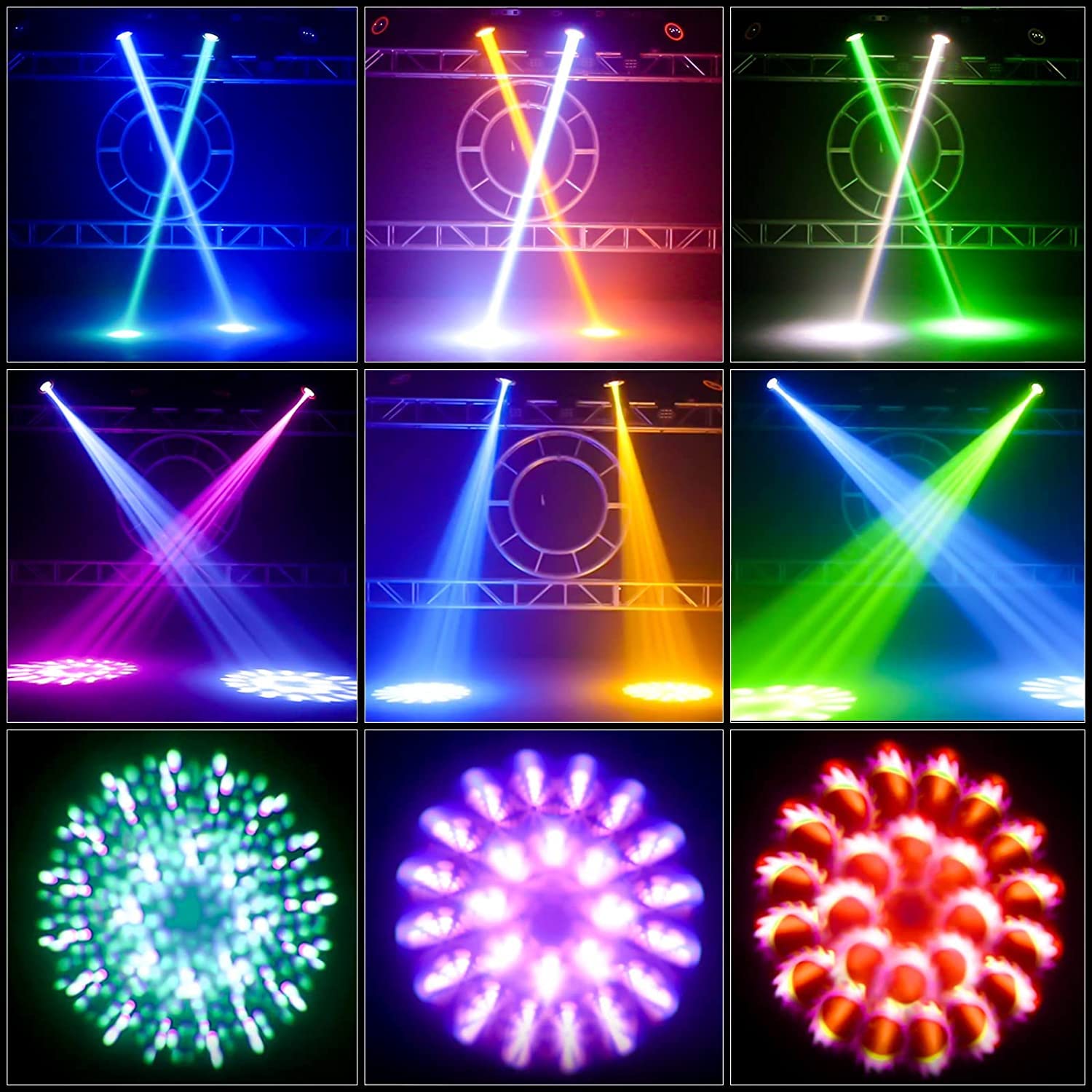 230W 7R Beam Teste Mobili 17 Gobos 14 Colori 24 prismi Luci Palco Moving Head per Concerti, Palcoscenici, Club, Feste