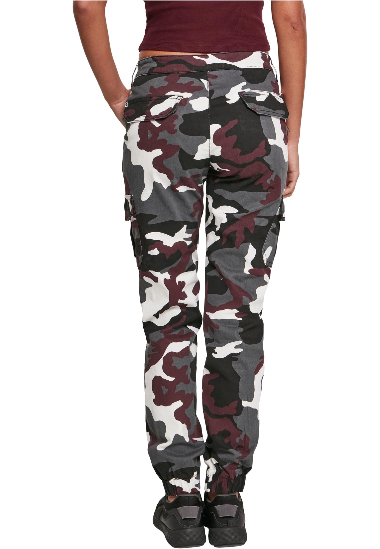 Urban Classics Ladies High Waist Camo Cargo Pants - Spodnie Kobiety