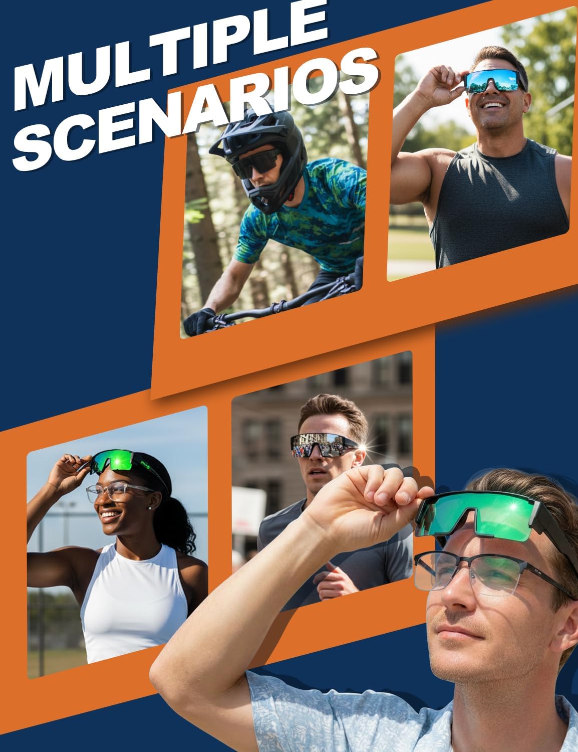 OULAIQI Polarized Fit Over Glasses Sunglasses for Men Women,UV400 Sun Glasses Sports Wrap Around for Driving Cycling Fishing - Image 7