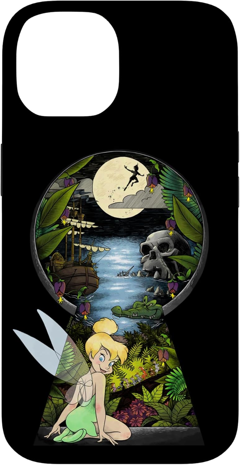 Disney Peter Pan Tinker Bell Keyhole Night Landscape Case for iPhone 13 Pro Max