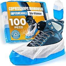 ISC Hygiene & Safety Copriscarpe/Copertura di Scarpe Monouso, 50/100 / 150 / 200pz con Suola Antisdrucciola, extra robusto, a tenuta di liquidi/impermeabile, taglia unica, prodotto professionale