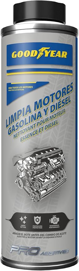 Goodyear Limpia Motores Gasolina y Diésel Goodyear Pro Additives. Aditivo de Aceite Motor 300 ml