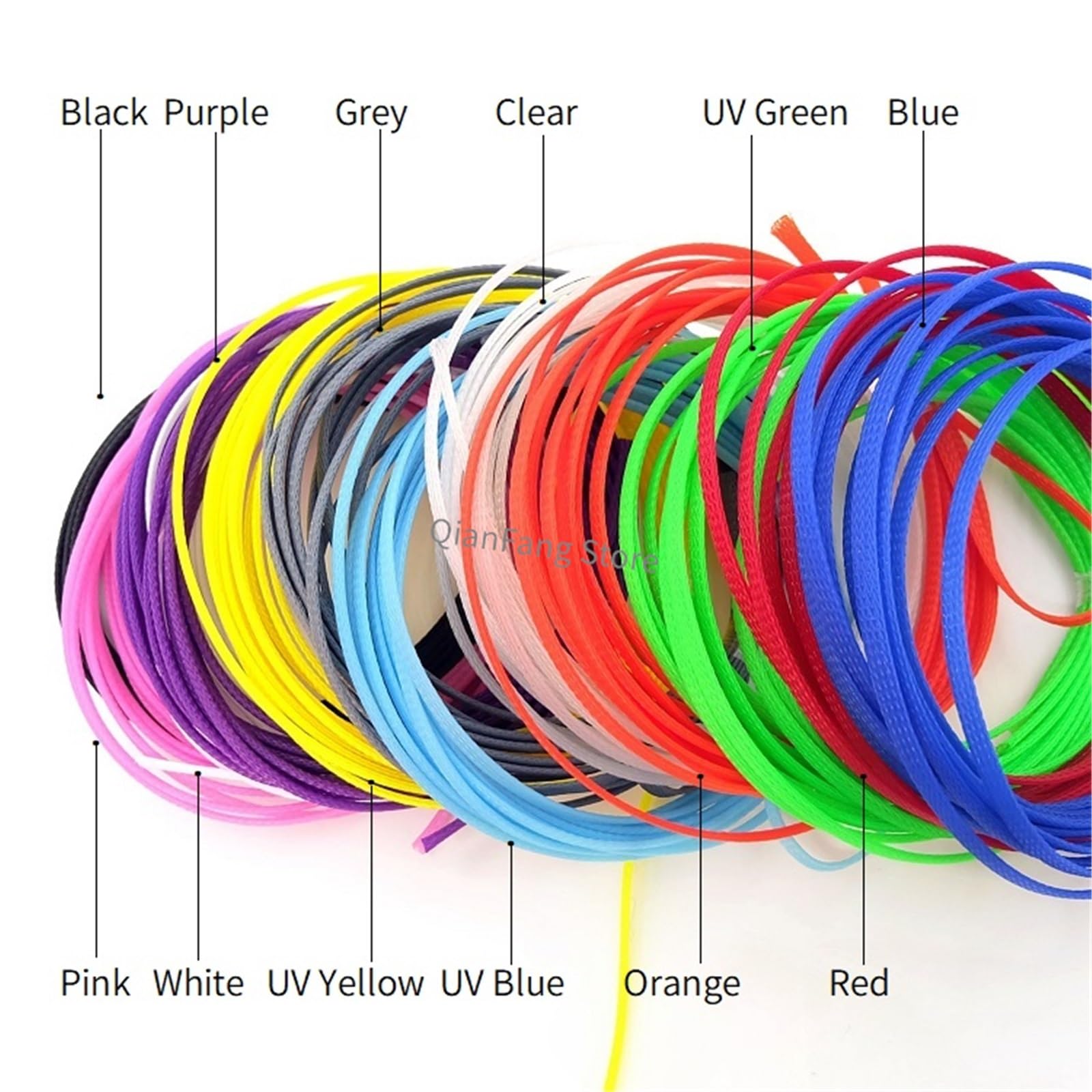 Guaina intrecciata per cavi da 5 m/10 m, copertura espandibile in PET da 4-16 mm, con guaina in nylon per isolamento dei fili (rosa, 20 mm - 10 m)