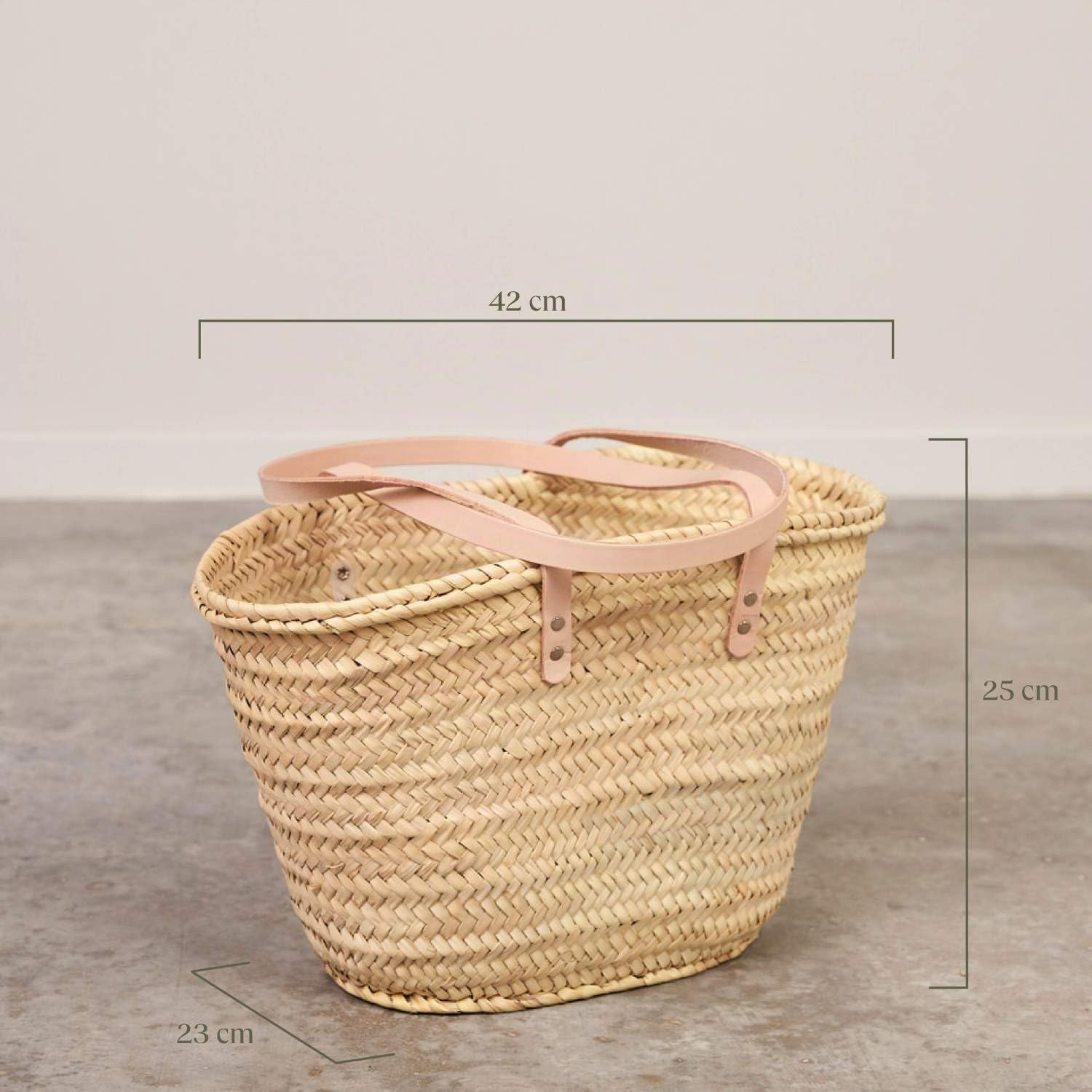 Cestería Aparici - Bolso Capazo de Palma para Mujer | Cesta de Playa con Asas Bandolera y Cierre de Tela Beige | Ideal Diario y Compras | Mediano (42x23x25 cm) | Ref. 5340-7B