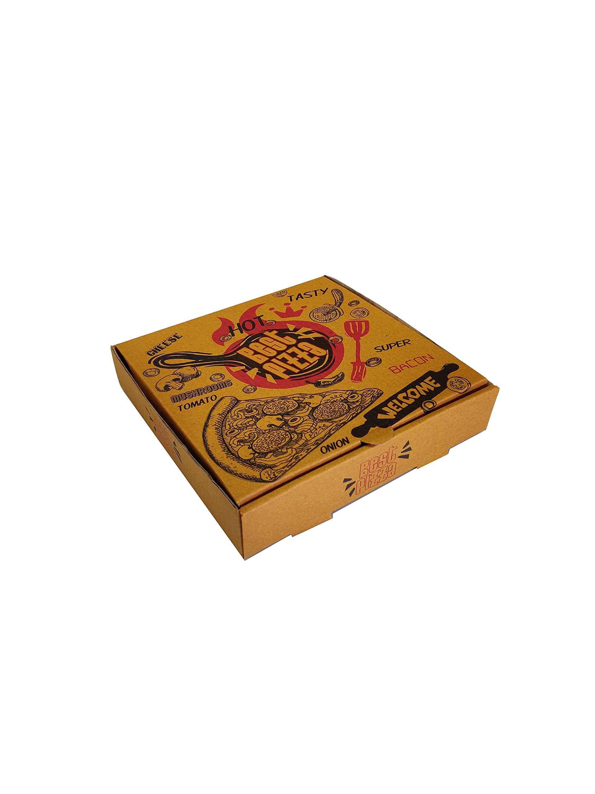 Kagaz Kreations™ Craft Pizza Box 7x7x1.5 Corrugated Box (Pack of 100 boxes) Design - BP GI (B09H48TGVR) Amazon Price History, Amazon Price Tracker
