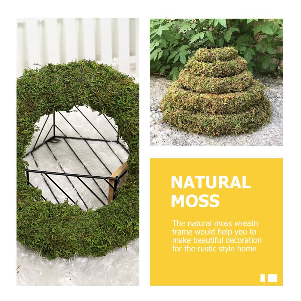 NOLITOY DIY Moos-Kranz Mit Weinreben – 30x30 Cm, Weihnachtskranz Für Tür Oder Wand, Künstliches Moos & Rattan