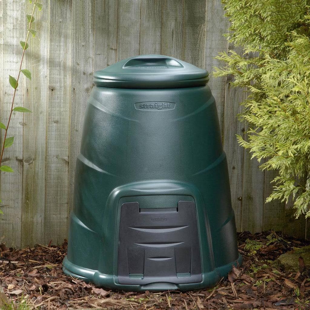 Convertitore di compostaggio da 330 litri, compostiera biologica da giardino, include piastra di base, verde