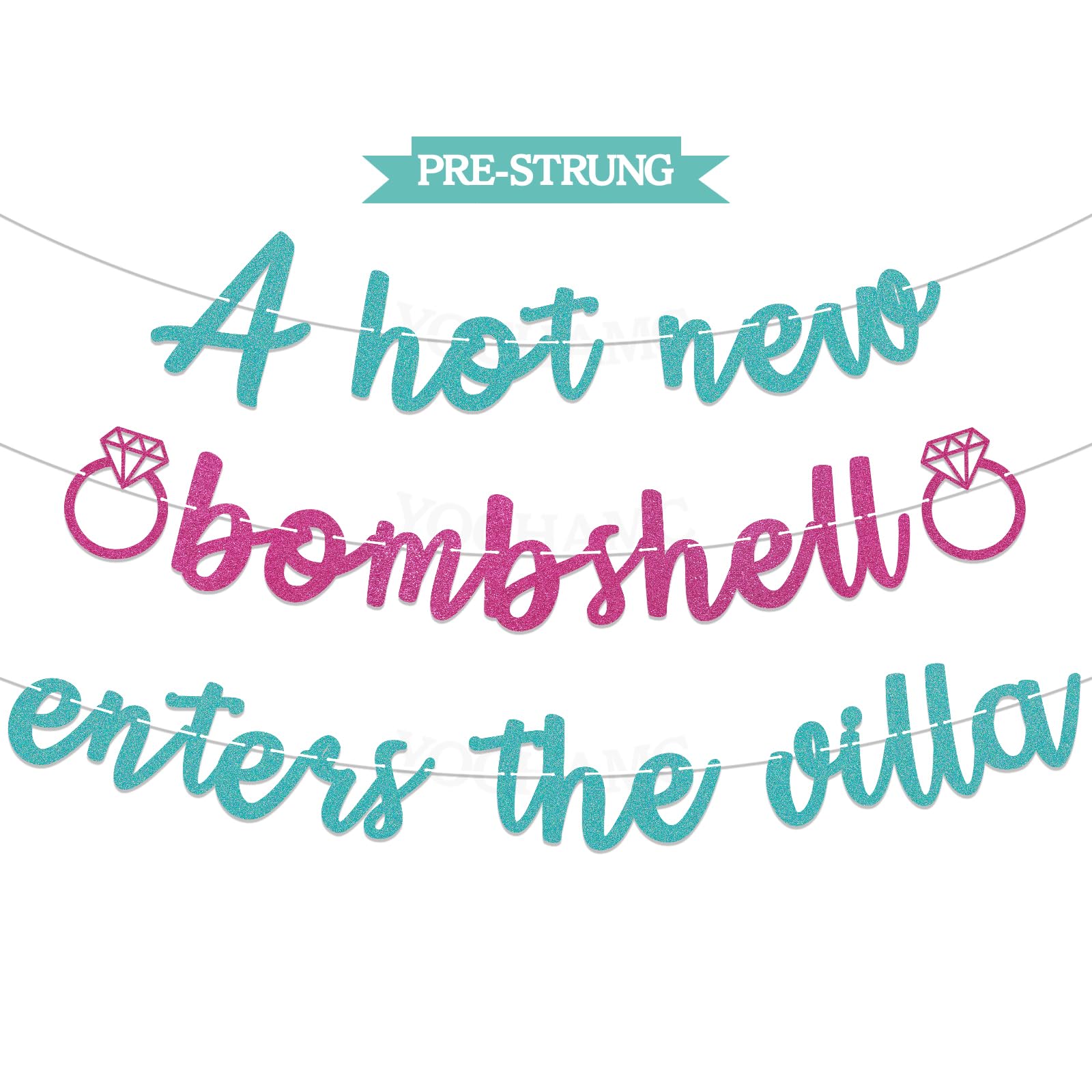 A Hot New Bombshell Enters the Villa Banner Bachelorette Party Decorations