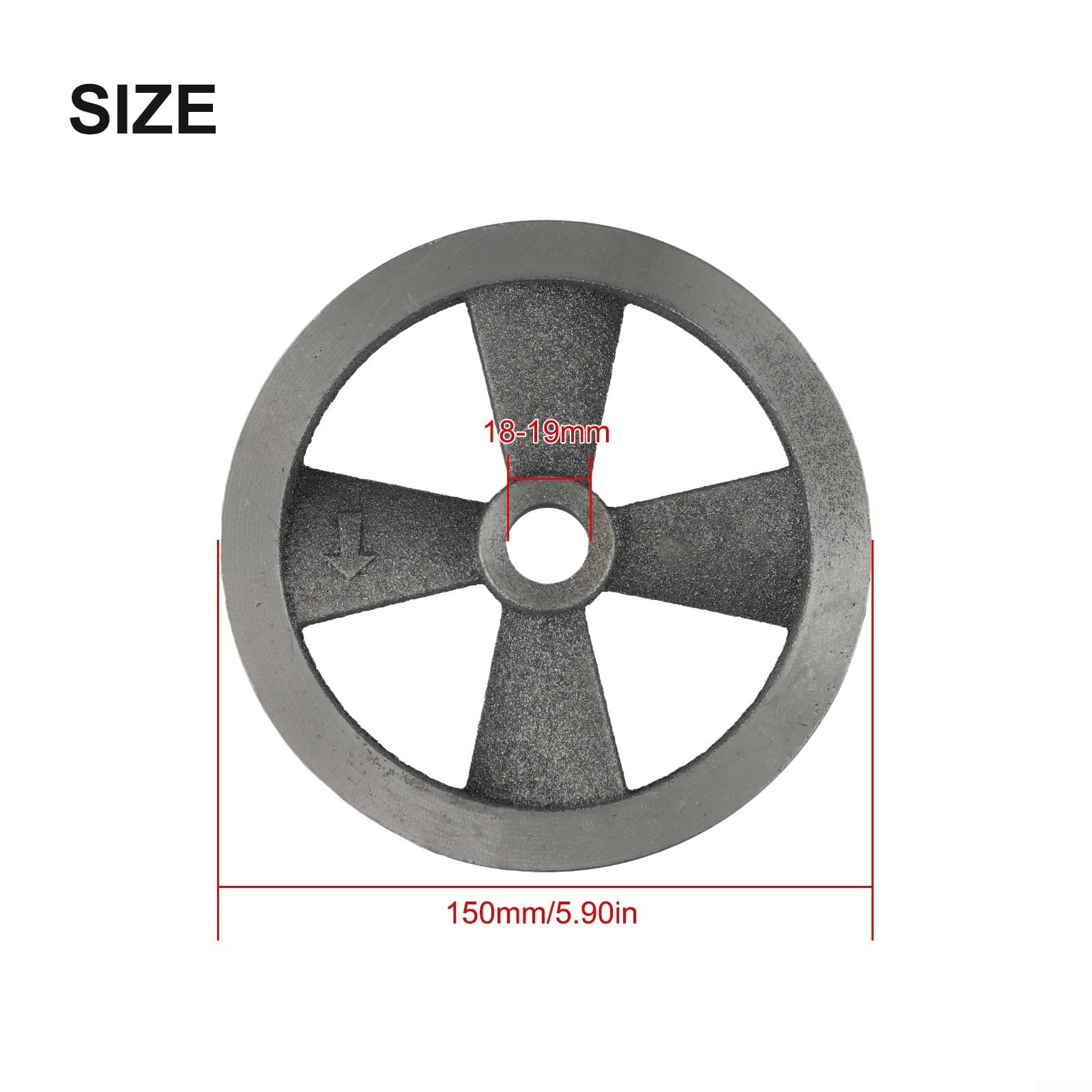 Puleggia Per Compressore Aria - Volano A Cinghia Triangolare Tipo A, Diametro 265 Mm, Per Trasmissione Efficiente - Foto 7