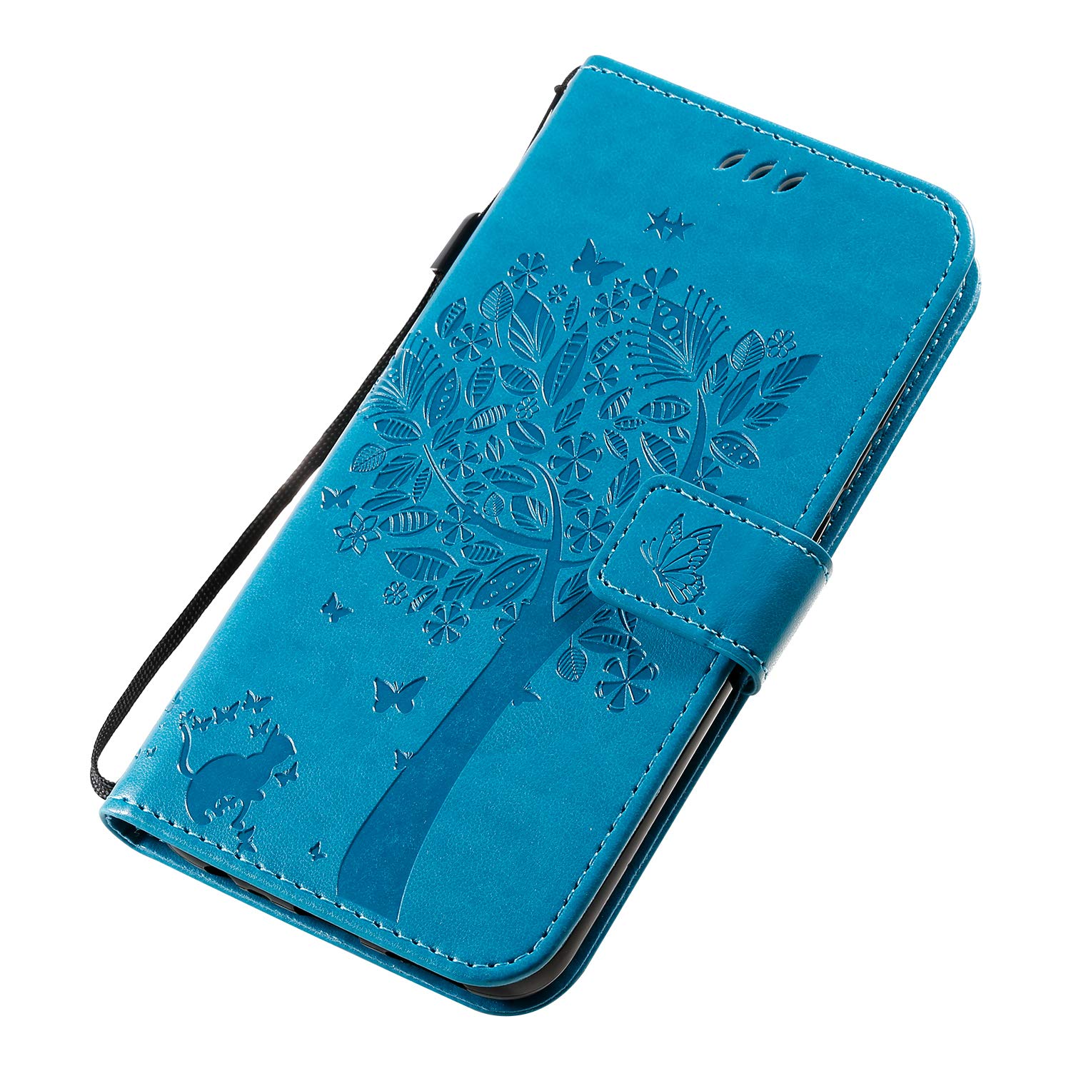 Cover per Xiaomi Redmi 8, Custodia in PU Pelle, Antiurto Libro Portafoglio Protettiva Cover Compatibile con Xiaomi Redmi 8, Nero
