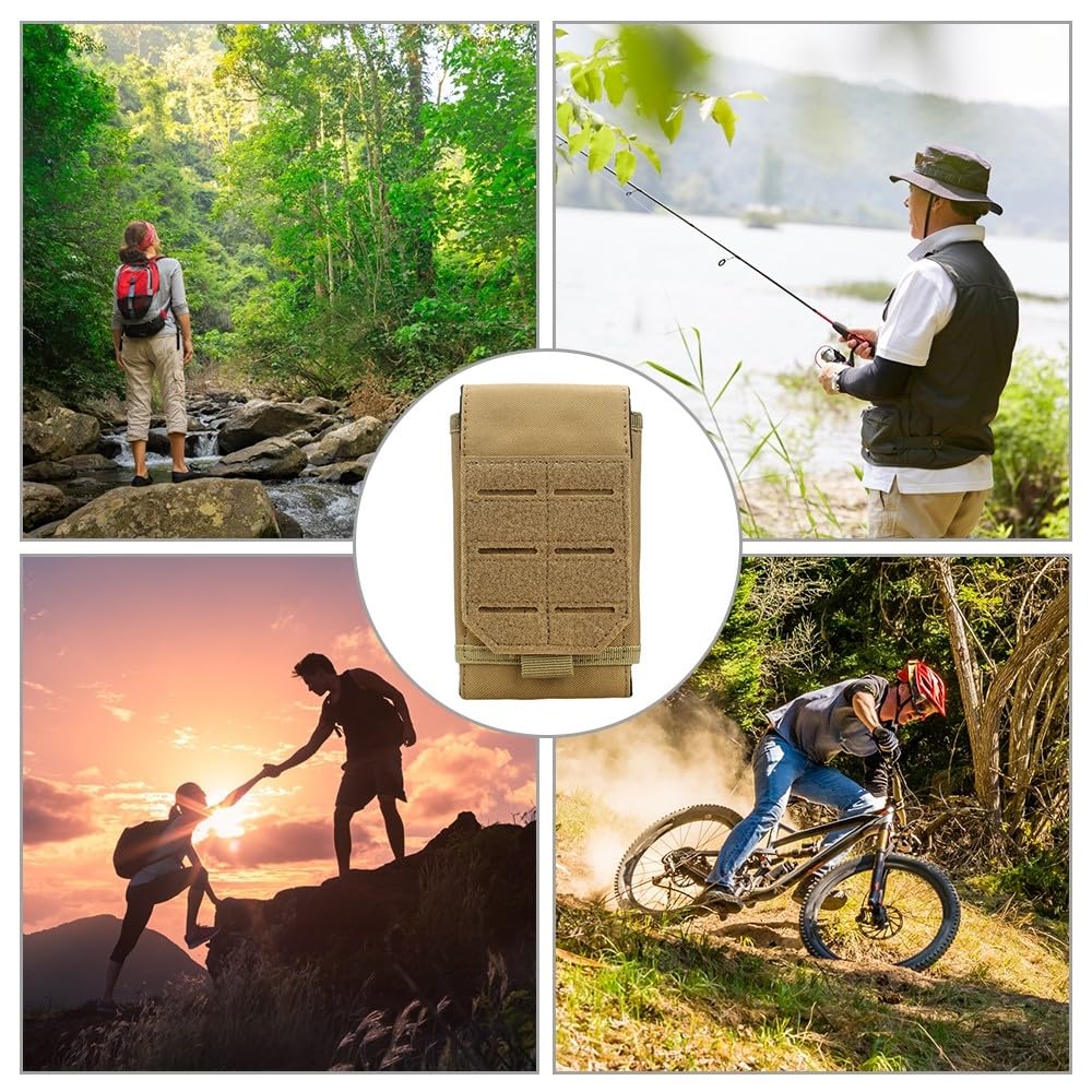 Taktyczne etui na telefon, telefon Molle Smartphone Pasek, torba bananowa z gniazdem na karty smartfona 4" do 7", czarny