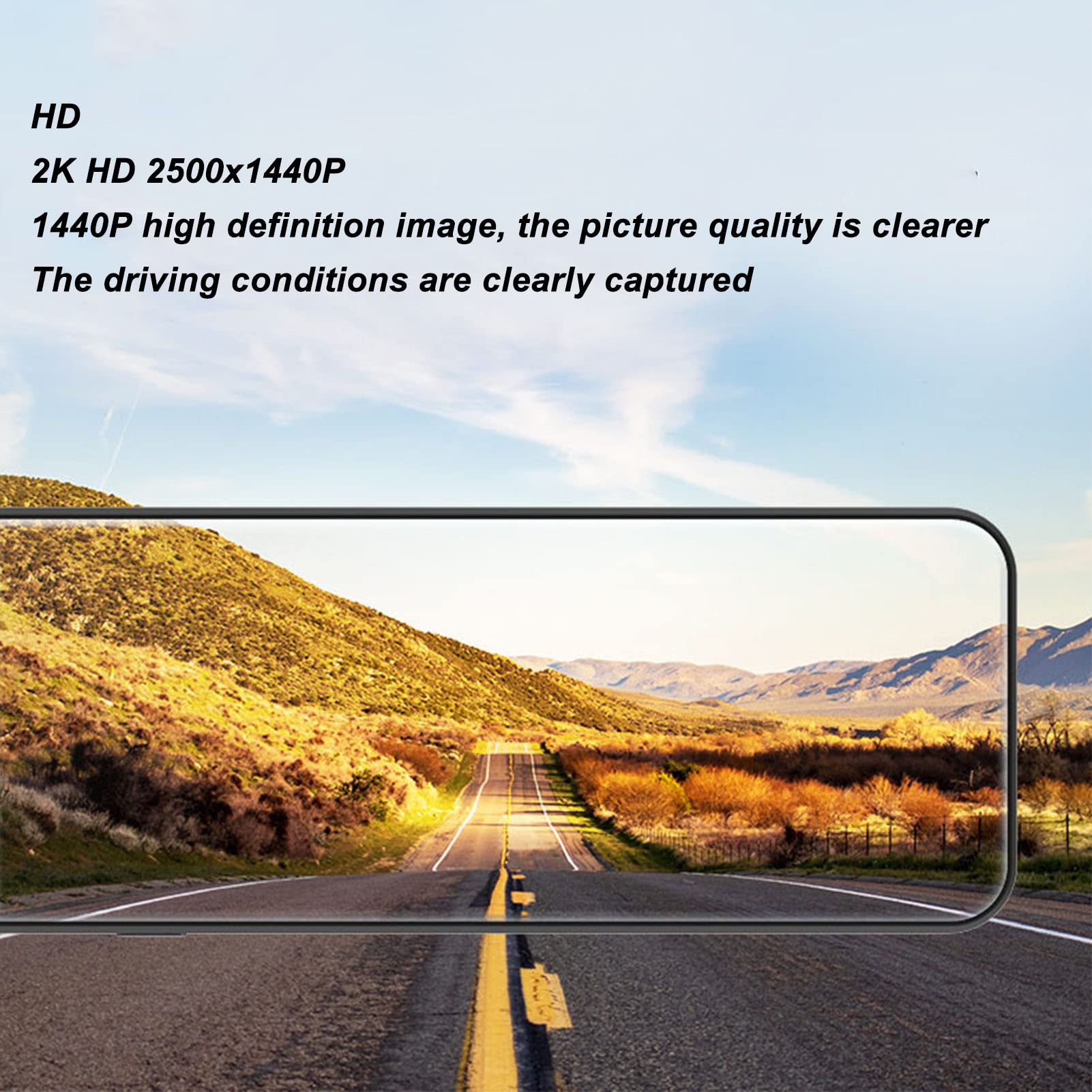 9-calowy Rejestrator Samochodowy w Lusterku Wstecznym, Nagrywanie w Rozdzielczości Dual HD, Połączenie Wi-Fi, Szeroki Kąt 170 Stopni, Sterowanie Głosem, Noktowizor HD (K66)