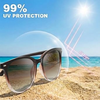 Myiaur 2 Pack Polarised Sunglasses Women Trendy for UV400 Protection | Square Oversized,for Driving,Travel,Anti Glare Sun Glasses