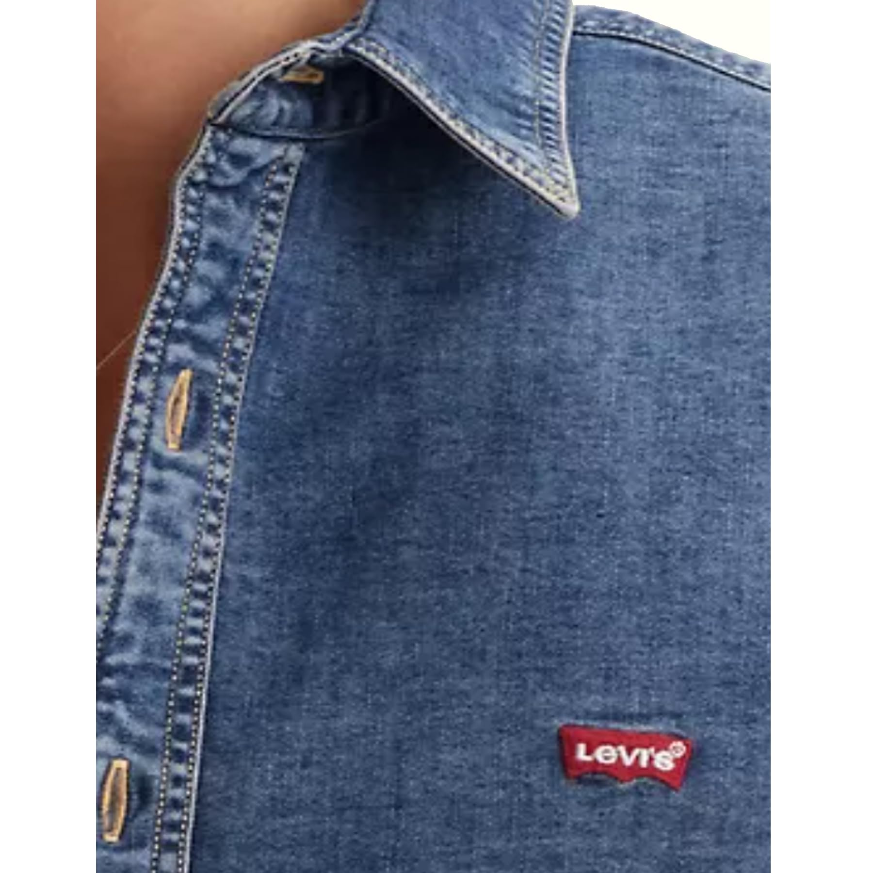 Levi's Men's Trinity Medium Wash Ls Battery Hm Shirt Slim, Xxl