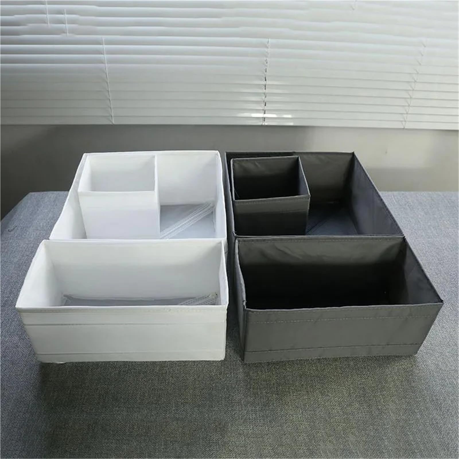 Organizador Armario Compartimento organizador de ropa, caja almacenamiento plegable, for el hogar(6pcs set white)