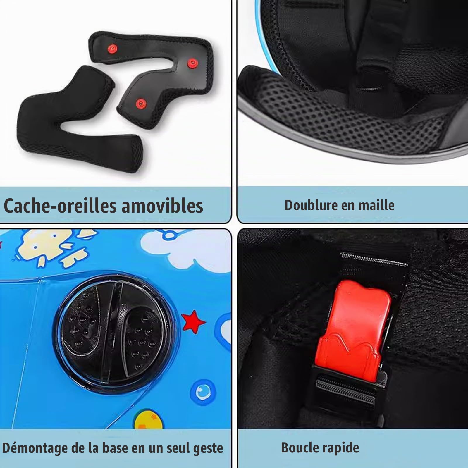 Casque Intégral pour Enfants, Moto, Scooter Électrique, VTT, Homologué avec Pare-Soleil pour Garçons Et Filles De 3 À 10 Ans