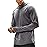 MIER Men\'s Long Sleeve Hiking Shirts UPF 50+ Sun Protection Fishing Hoodie SPF UV Running Workout Hooded T-Shirt, Heather Grey, L