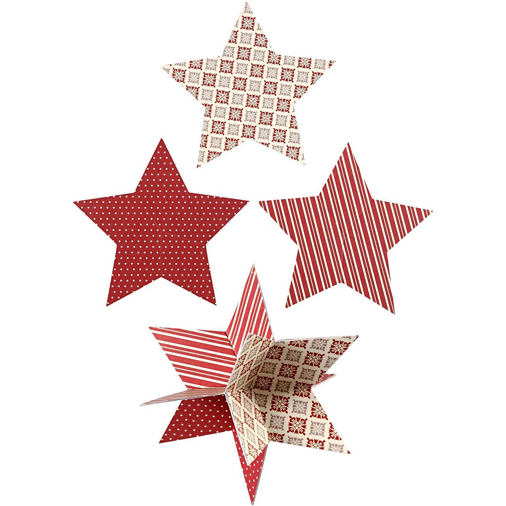 Vivi Gade Design3D Stars, D: 15 cm, Copenhagen, 3pcs