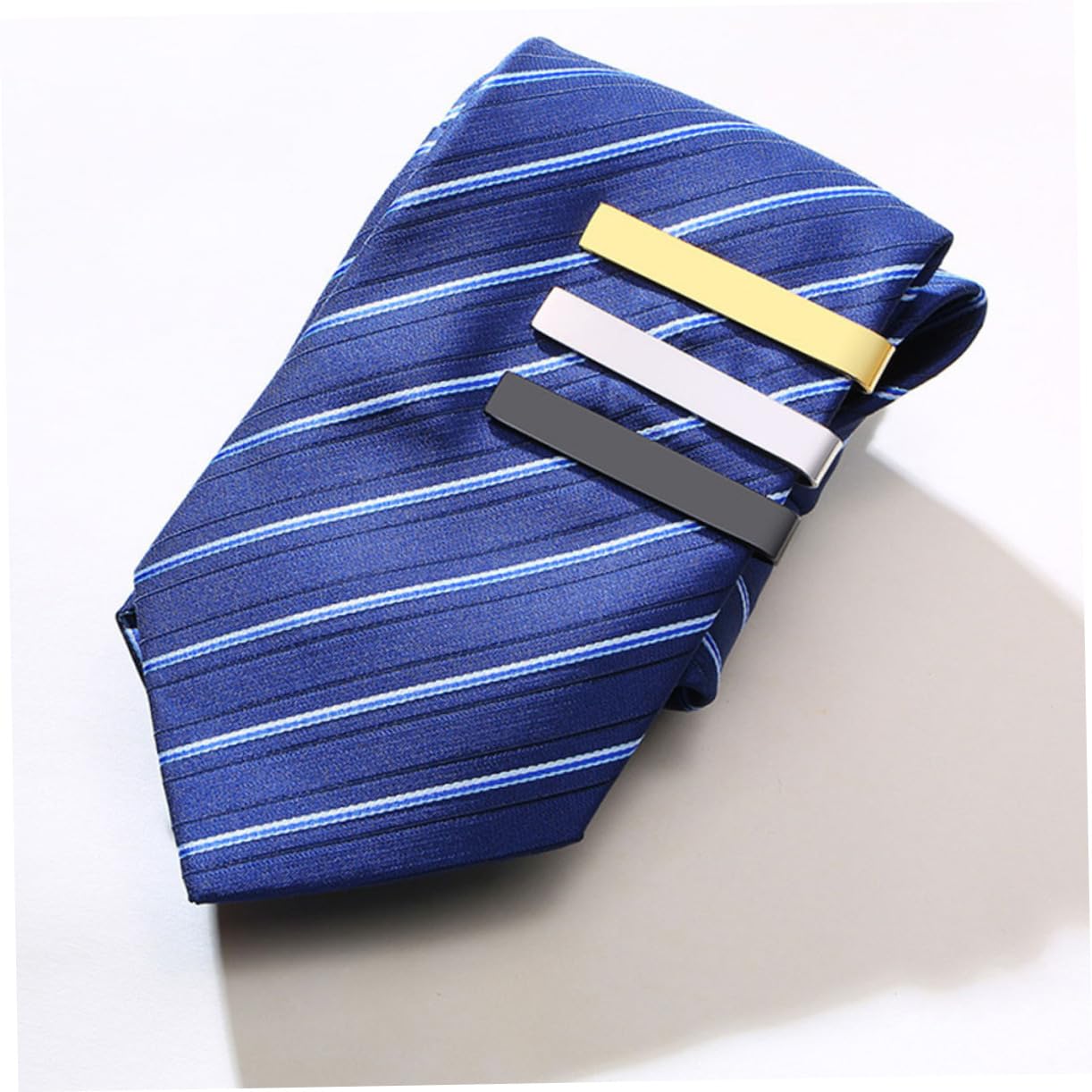 Ipetboom Clip Metal Alfileres De Necktie Negocios Simple Accesorios De Hombres Negro Dorado