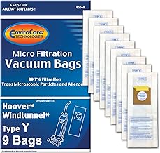 EnviroCare 859-9 Type Y Vacuum Bag Replacement for Hoover WindTunnel Uprights and Hoover Vacuums, 9 Pack