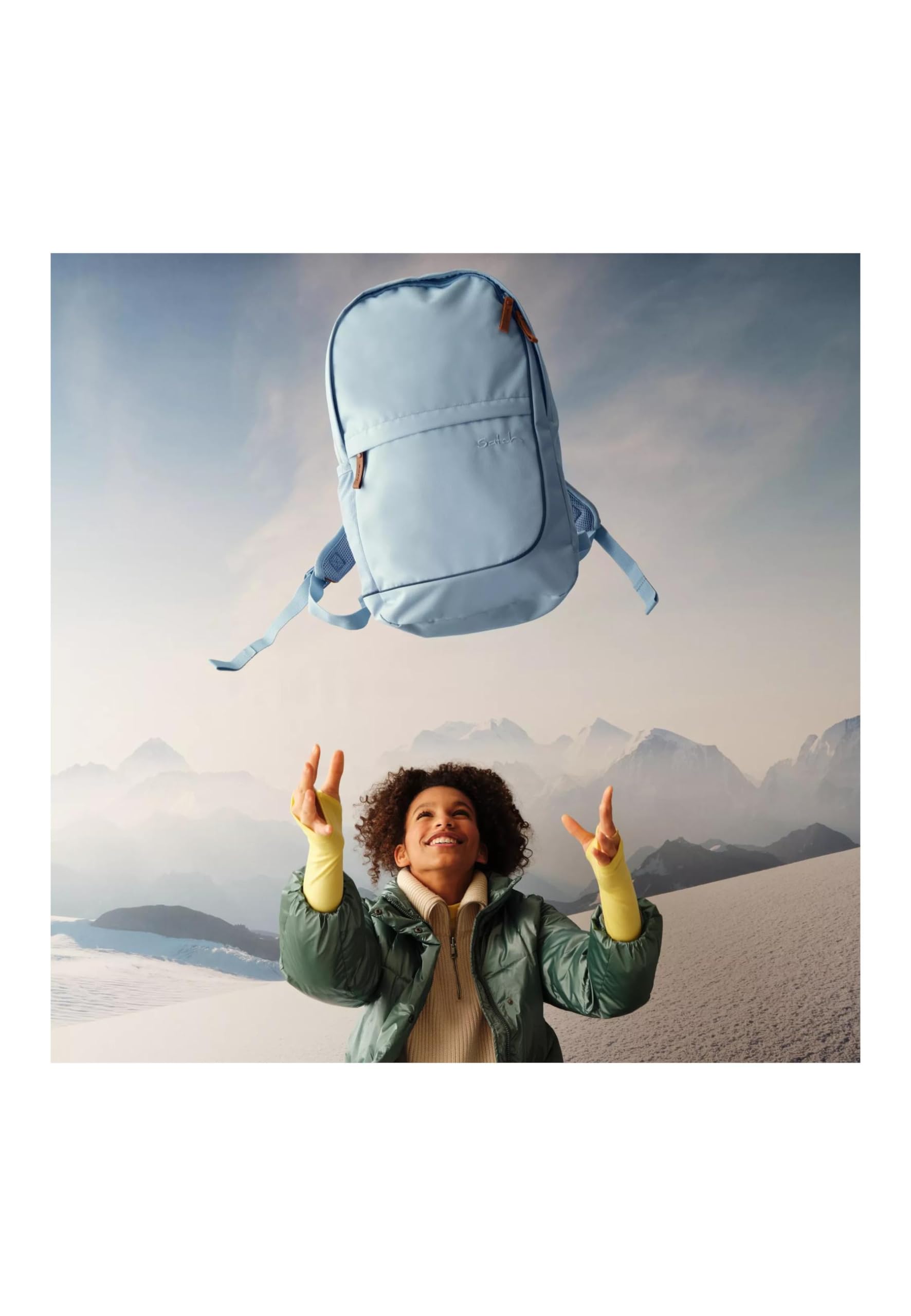 Satch Fly Freizeit-Rucksack Daypack, 18 L, recycelt mit Laptopfach, Rückenpolster, Seitentasche