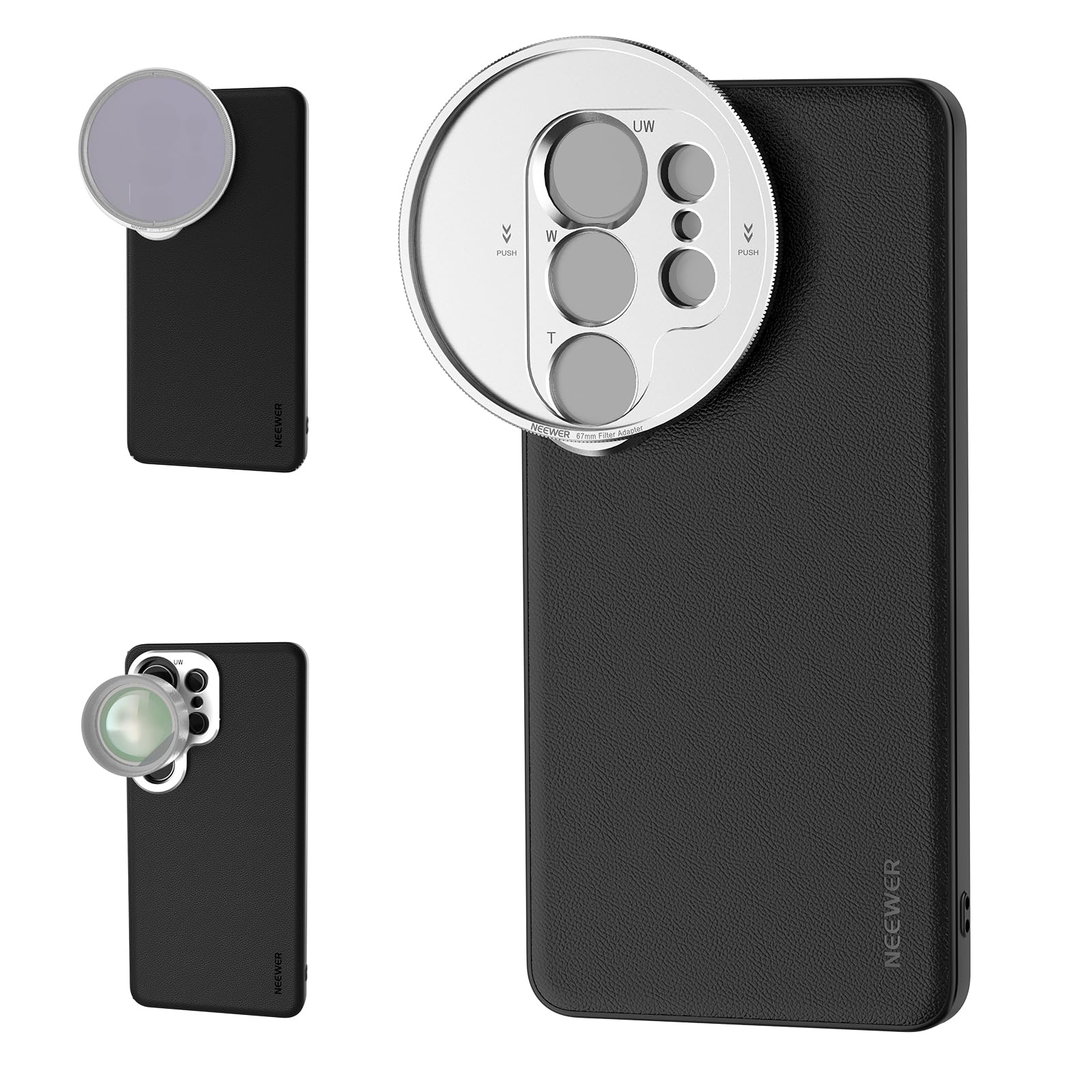 NEEWER Etui na telefon komórkowy S26 Ultra, modułowe etui ochronne z uchwytami na obiektyw 17 mm i pierścieniem filtrującym 67 mm, kompatybilne z Samsung Galaxy S26 Ultra MagSafe Qi i akcesoriami