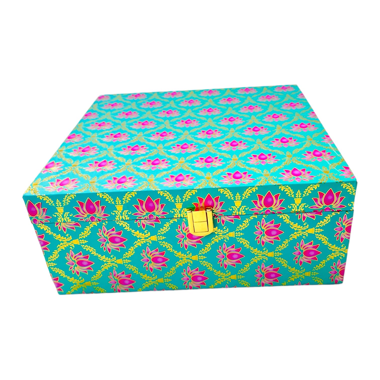 WS Wrap Shap Lotus Print Digital MDF Empty Gift Box, Gifting Trunk Box, Birthday Anniversary, Diwali, Rakhi Gift Box - Medium, 8inch (B0C8G4DM33) Amazon Price History, Amazon Price Tracker