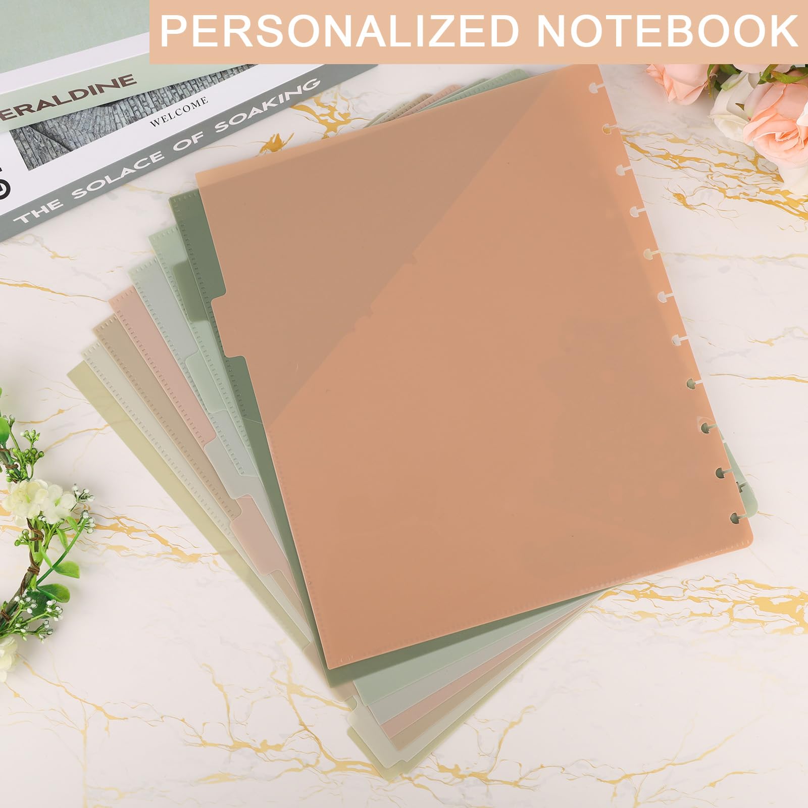 Gosknor 8-Pack Discbound Notebook Dividers with Pockets - Image 4